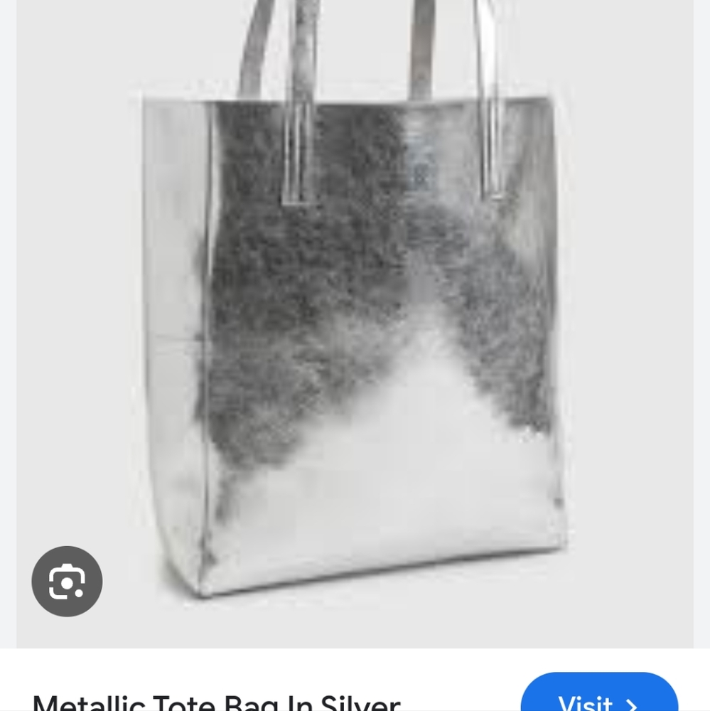 New W/Tags Gap Silver Tote